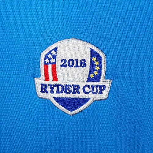 Nike Golf Ryder Cup 2016 Polo Shirt Mens Large Blue Dri-Fit Performance Swoosh - Picture 6 of 10