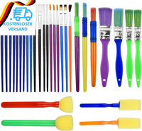 30PCS Kinder Malwerkzeuge Set, Malpinsel, Pinsel Set, Schwamm Pinsel Set Kinder,