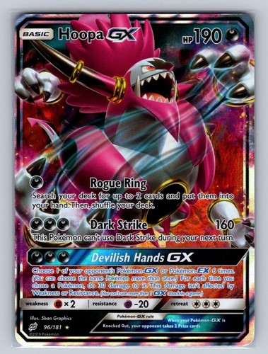 Hoopa GX 96/181 NM/M Holo Team Up GX Rare Pokemon T00710