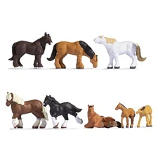 Noch 15762 HO Scale 1:87 Figures Draught Horses - New 2023