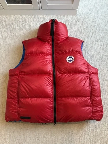 Canada Goose Angel Chen Bayan Reversible Puffer Vest Red/Blue Mens Size L 8825MC image 5