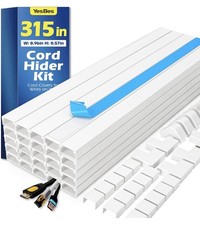 315in Cord Hider Kit, Paintable Cable Raceway, Cord Covers for Wires - 2 Pack
