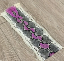 Pink center Genuine Python Snakeskin Leather real hide snake skin Remnant 348