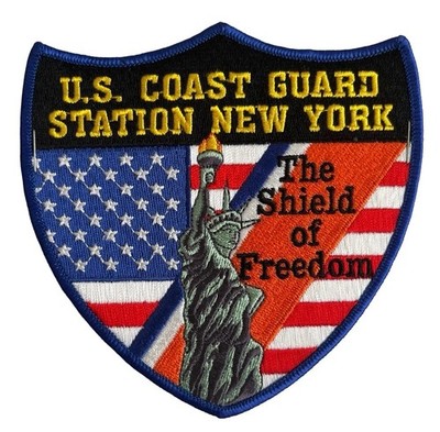U. S. Coast Guard Station New York, The Shield Of Freedom Embroidered Patch New