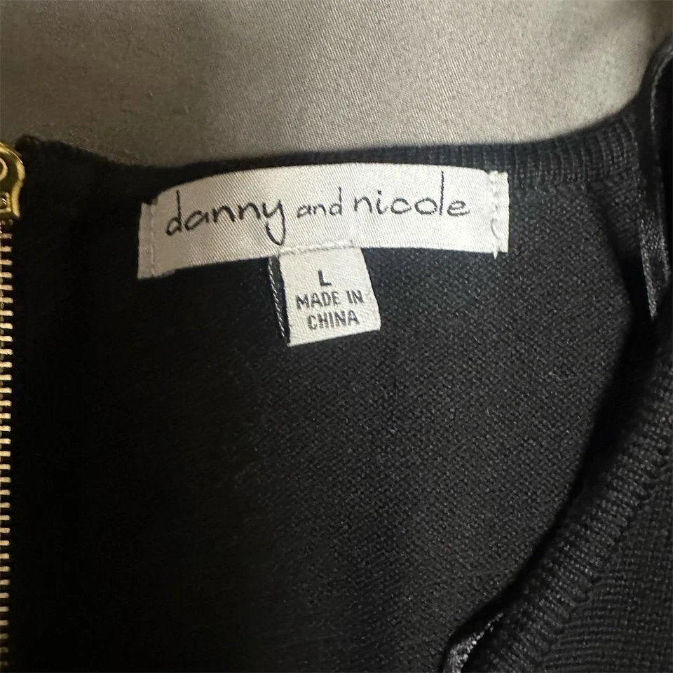 Vestido suéter midi geométrico negro L de Danny & Nicole para mujer Foto 3 de 4