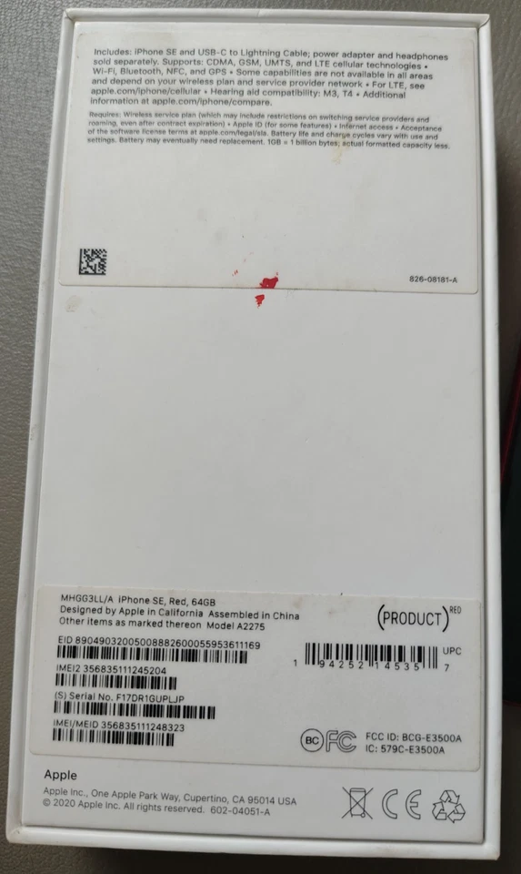 Apple iPhone SE 2nd Gen 64GB Red Boost Mobile A2275 CDMA GSM A+ NICE! iOS 26.1 - Image 2 of 4