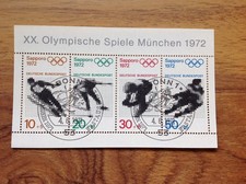 Germany 1972 Sapporo Winter Olympics Games, Miniature Sheet CTO MNH. Free UK P&P