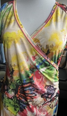 Oui Kleid Figurschmeichler Sommer-Kleid Urlaub Kofferkleid Gr 42 A-A ca 50 cm
