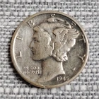 1945 Mercury Dime 10C Circulated US Silver Coin Business Strike Uncertified