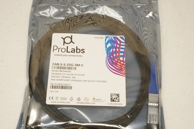 ProLabs CAB-S-S-25G-3M-C 25G SFP28 DAC Passive Twinax 3M Arista Compatible