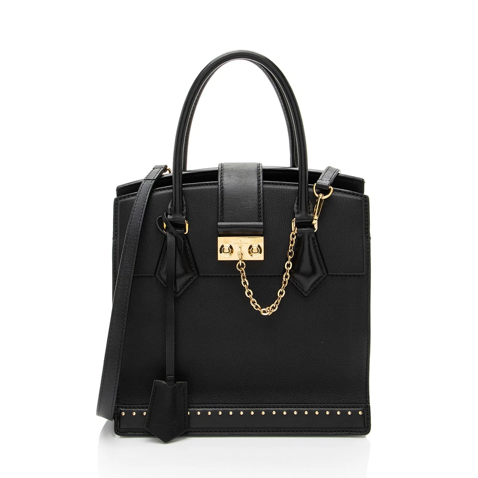 Louis Vuitton Calfskin Studded Marly PM Tote