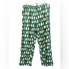 Hanna Andersson Winter Green Holiday Flannel Pajama Pants Size Large