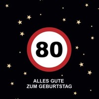 GäStebuch Zum 80. Geburtstag: Verkehrsschild Design FüR WüNsche &