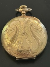 1914 14k Gold Filled Fahys Illinois Watch Co Grade 204 17j Hunting Pocket Watch