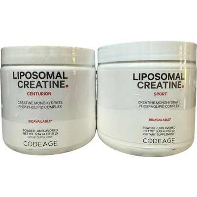 (2) Codeag Sport, Liposomal Creatine Powder, Unflavored, 5.29 oz (150 g) 09/2026