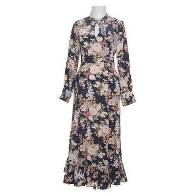 Toast, Maxikleid, Größe: M, Blau/Mehrfarbig, Viskose, Blumen, Damen #Cxq