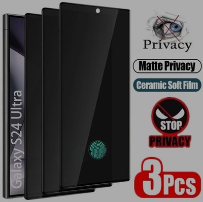 3Pcs Matte Ceramic Privacy Screen Protector for Samsung Galaxy S24 S23 S22 S21