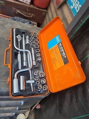 Vintage Draper Steckschlüsselsatz 1/2'' Antrieb 25-teilig metrisch & imperial - komplett
