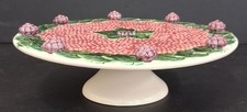 Decorative Ceramic Cake Stand with Floral and Berry Design Z#1008