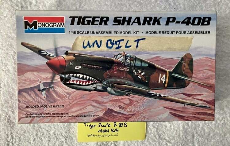 Monogram Tiger Shark P-40B Model Kit, Never Used