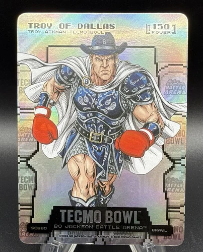 Bo Jackson Battle Arena Tecmo Silver Coin SC680 Troy Of Dallas Aikman SP BRAWL
