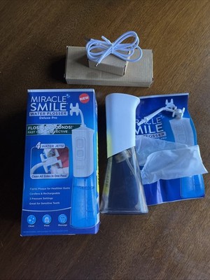 Miracle Smile Magic Flosser Deluxe Pro Cordless/Rechargeable 360 Cleaning