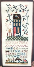 Homespun Elegance Counted Cross Stitch SUMMER HOUSE SAMPLER Purely Samplers