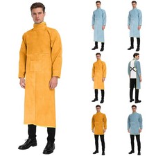 Adults Unisex Electric Welding Apron High Collar flaming Protective Workwear