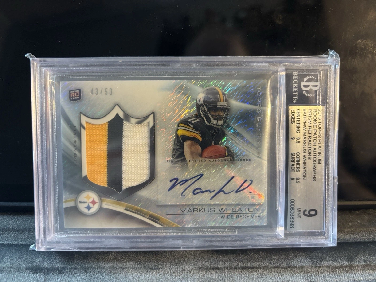 Markus Wheaton Topps Platinum Rookie Patch Autograph Refractors #ARPMW Base