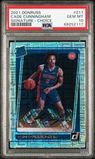 2021 PANINI DONRUSS SIGNATURE-CHOICE #211 CADE CUNNINGHAM PSA 10