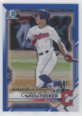 2021 Bowman Chrome Prospects Blue Refractor /150 Carson Tucker #BCP-77 0bg8