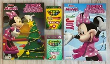 Minnie Mouse Christmas Set of 2 Coloring Books  2 Sets Crayons Kindness New