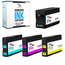 Compatible HP 711 Ink Cartridges Combo Pack for HP DesignJet T120, T520 Printers