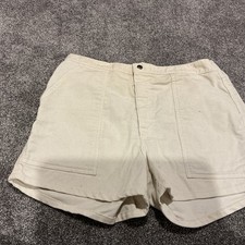 Vintage 80s Corduroy Cream Colored Shorts Size 36