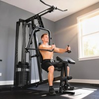 Multi Gym with Adjustable Seat & Back, Home Gym Machine with 45kg Weight Stack