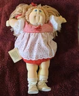 Cabbage Patch Kids 16in Girl Doll Blonde Hair Blue Eyes Signed 1984