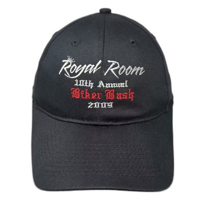 Port & Company Baseball Cap Black Red White OS Hat Embroidered Biker Bash 2009