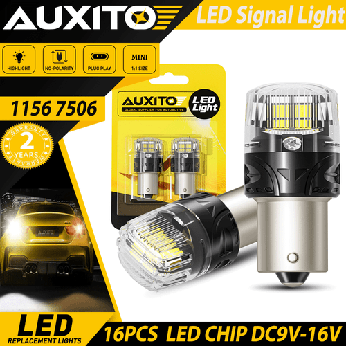 2/4/8X Blanco 1156 7506 16-LED Bombillas de Respaldo Inverso 6500K Canbus Libre de Errores