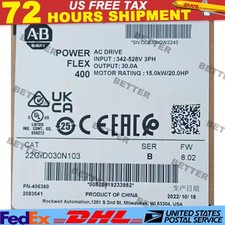 Allen-Bradley 22C-D030N103 PowerFlex 400 15KW 20HP AC Drive US Free Tax
