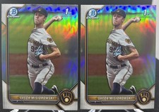 2022 1st Bowman Chrome  Refractor Jacob Misiorowski (RC) #BDC-132 - Lot of 2