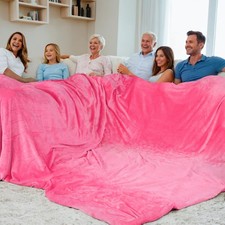 Oversized Blanket 120x120, California King Blanket for Bed, Soft Giant Flanna
