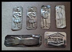 GREECE GREEK   ORTHODOX    LOT OF 6  SILVER  TAMATA EX VOTO