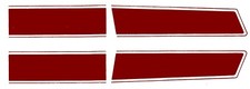 1970 CAMARO Hood  Trunk Stripes 1/25th - 1/24th Scale Waterslide Decals Maroon