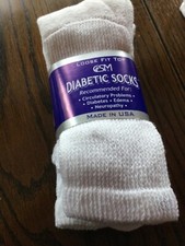 New 3 Pair Diabetic socks, Size 9-11, made in USA GREAT QUALITY
