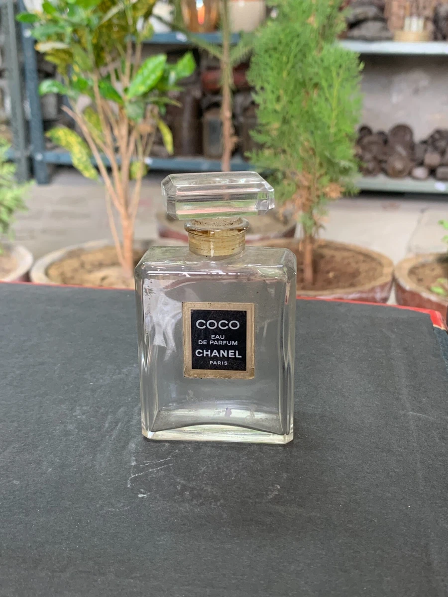 Vintage Old Coco Chanel Eau De Parfum Paris Empty Perfume Bottle Collectible