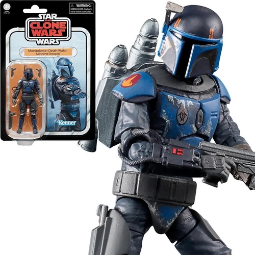 2022 Star Wars Vintage VC247 MANDALORIAN DEATH WATCH AIRBORNE 3.75 Hasbro Figure