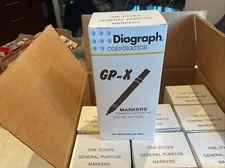 8 Boxes of 12 Diagraph GP-X  Green Color Drawing Paint Marker Pen