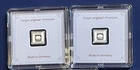 Lot 2-1 Gram Silver Bar - Geiger Edelmetalle (Original Square Assay)  Silver