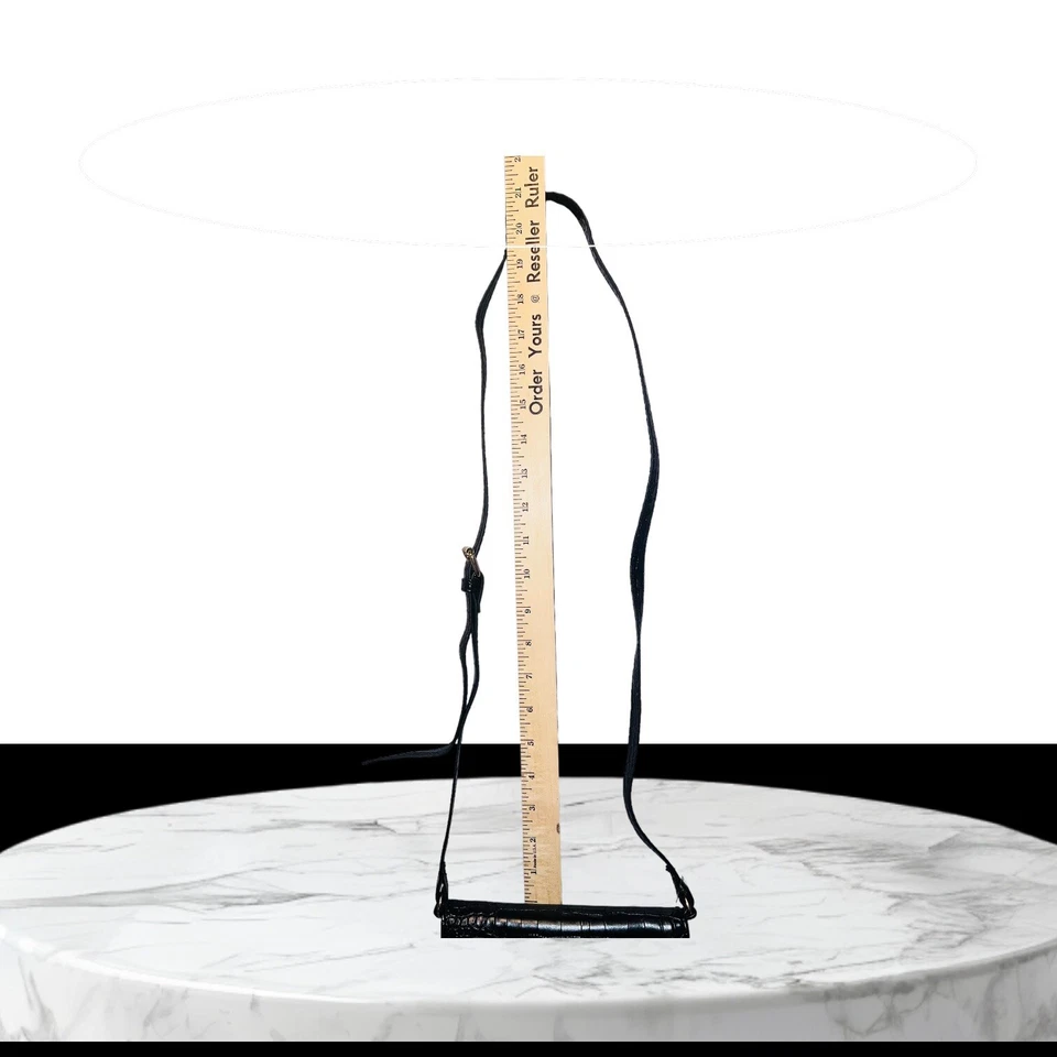 Betsey Johnson Black Croco Wallet On A String With Bow NWT - Image 4 of 4