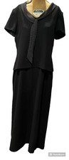 Positive Attitude Midi Classic Black Dress Cap Sleeve Shirt/Skirt Look